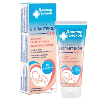 Крем для сухой и нежной кожи Биокон Доктор Биокон биопантенол беби 60 г