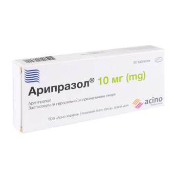 Арипразол таблетки 10 мг блистер №30