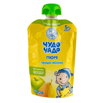 Пюре Чудо-Чадо яблуко та груша 90 г