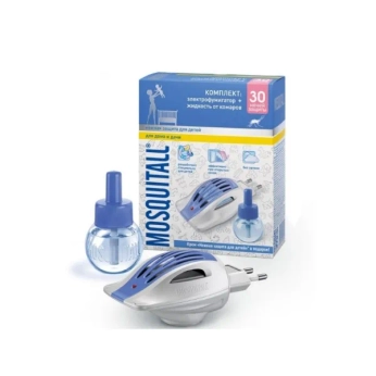 Жидкость от комаров Mosquitall 30 ночей + электрофумигатор 30 мл нежная защита для детей