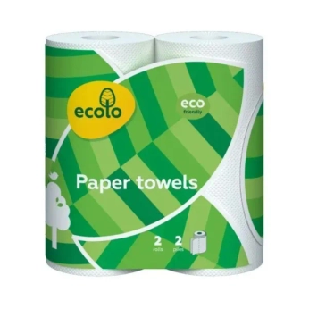 Рушник паперовий білий Ecolo №2