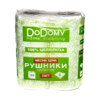 Рушник паперовий DoDomy 2-х шарове біле №2