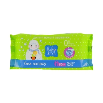 Вологі серветки Baby Zaya без запаха №50