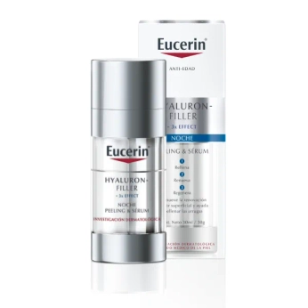 Нічний догляд пілінг і сироватка Eucerin Hyaluron-Filler 30 мл