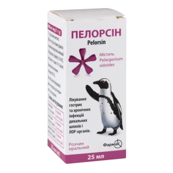 Пелорсин раствор оральный 800 мг/1 г флакон 25 мл