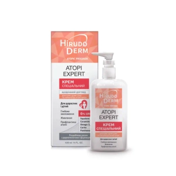 Крем для сухой очень сухой и склонной к атопии кожи Atopi expert hirudo derm atopic program 400 мл