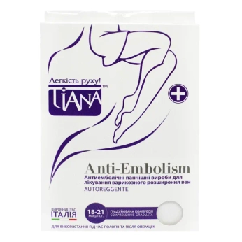 Панчохи антіемболіческіе Tiana 18-21мм 140 den білі розмір 4
