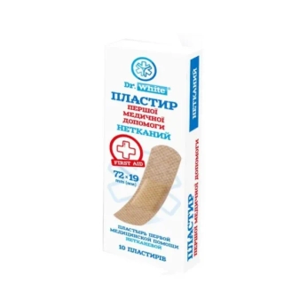 Пластырь первой медицинский помощи Dr.White 72 х 19 мм №10