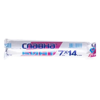 Бинт марлевий медичний Славна стерильний 7 м х 14 см