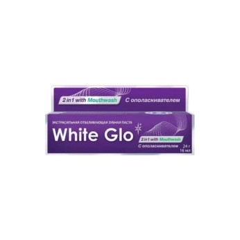 Зубна паста White Glo відбілююча з ополіскувачем 2в1 24 г