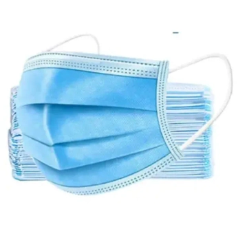 Маска медична тришарова нестерильная на резинках №50