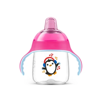 Чашка-непроливайка Philips Avent 747/03 с мягким носиков и ручками розовая 260 мл