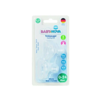 Соска силиконовая TM babynova 13230 ортодонтическая с широким горлышком размер 2 каша