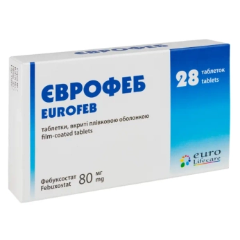 Єврофеб таблетки 80мг №28