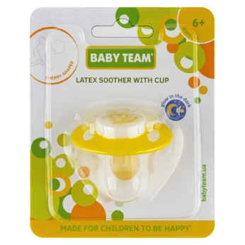 Пустушка латексна Baby Team 3225 вишнеподібної форми з ковпачком №1