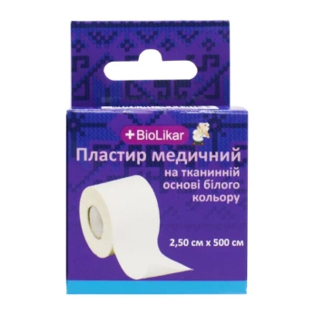 Пластырь биоликар 2,5 смх500 см тканевый белый