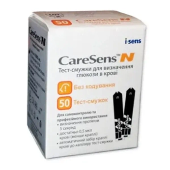 Тест смужки CareSens для визначення глюкози №50