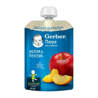 Пюре Gerber яблоко, персик 150 г