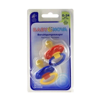Пустушка TM babynova 23500-1 кругла латексна моно №2