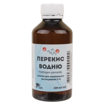 Перекись водорода 3% раствор флакон 200 мл