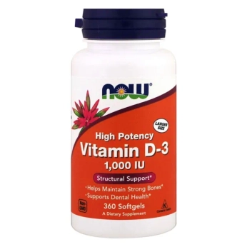 Вітамін Д-3 NOW Vitamin D-3 1000 МО м'які капсули №360