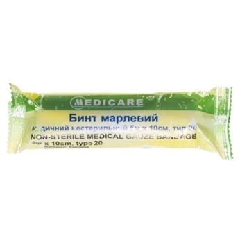 БИНТ МАРЛ. МЕД. Н/СТ 5Х10 ТИП 20