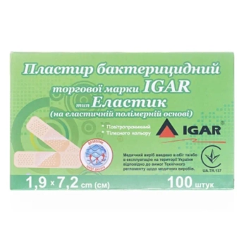 ПЛАСТЫРЬ БАКТ. "ИГАР" 7,2-1,9 ЭЛАСТИЧ. №100