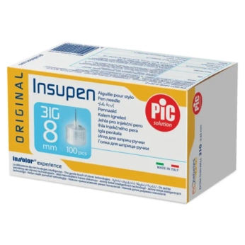 Иглы стерильные Insupen Original для инсулиновых ручек 31 G (0,25 x 8 мм) №100