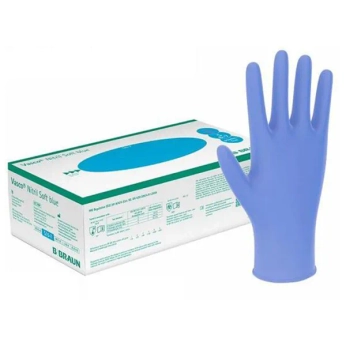 ПЕРЧАТКИ СМОТР. Н/СТ. VASCO  (РАЗМ.S) НИТРИЛ  Б/ПУДР СИН. №200 100ПАР  2208