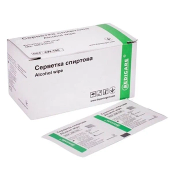 Салфетки спиртовые Medicare медицинские 56 мм х 65 мм №100