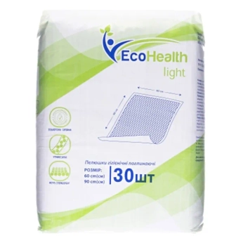 Пеленки гигиенические ECOHEALTH LIGHT поглощающие 60 см х 90 см №30