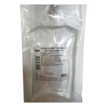 Натрію хлориду розчин 0,9% розчин для інфузій пакет полімерний 400 мл №1