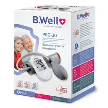 Тонометр напівавтоматичний B.Well PRO-30 з манжетою 22-42 см з чохлом