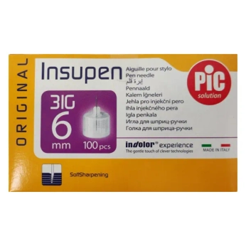 Голки для шприц-ручок інсулінових Insupen Інсупен 31G x 6 мм (0,25 x 6 мм) №100