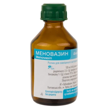 Меновазин розчин спиртовий для зовнішнього застосування флакон 40 мл
