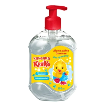 МЫЛО ДЕТСКОЕ КАЧЕЧКА КРЯКА ЖИД. Б/АРОМАТА 490МЛ 7110