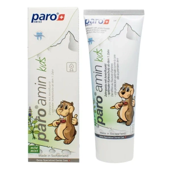 Дитяча зубна паста Паро Paro Amin Kids 500 ppm на основі амінофториду 75 мл