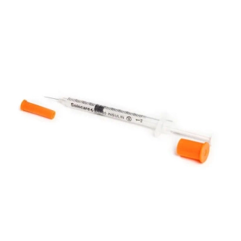 Шприц инсулиновый 3-х компонентный Solocare 1 мл U-100 с иглой 30G (0,3 х 13 мм) №1