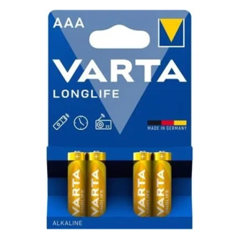 БАТАРЕЙКА VARTA LONGLIFE AAA BLI 4 ALKALINE №4  5072