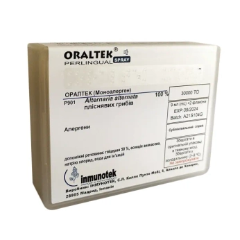 Оралтек (Моноаллерген) Р901 спрей сублингвальный 30000 ТО флакон 9 мл с экстрактом аллергенов плесневых грибов Alternaria alternata №2