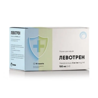 Левотрен розчин для інфузій 5 мг/мл пакет 100 мл №10 пакет 100 мл №10