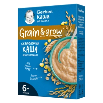 Каша сухая безмолочная Gerber Мультизлаковая с 6 месяцев 250 г