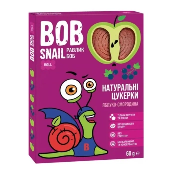 КОНФЕТЫ ФРУКТОВЫЕ БЕЗ САХАРА УЛИТКА БОБ ЯБЛОКО СМОРОДИНА 60Г 5435