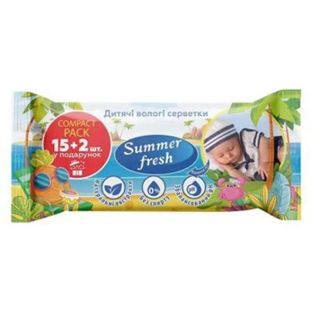 Серветки вологі дитячі Summer Fresh №17