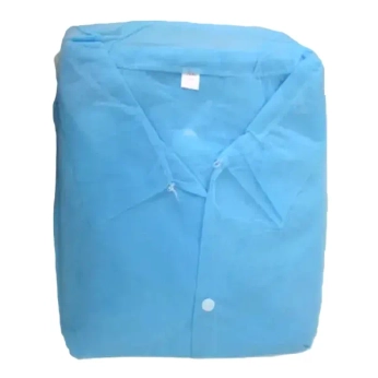 Халат посетителя Кампус Коттон Клаб №10 на пуговицах размер XL Голубой