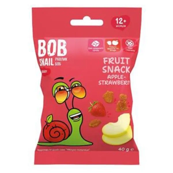 Снек фруктовий Равлик Боб Bob Snail яблуко-полуниця 40 г