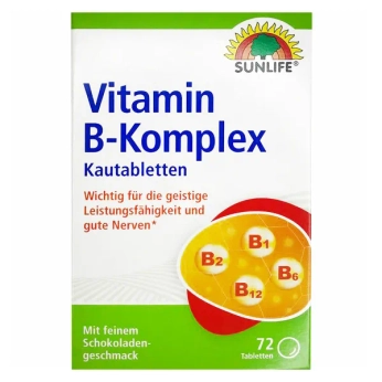 Витамины Sunlife Vitamin B-Komplex таблетки жевательные №72