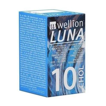 Тест-полоски для тестирования уровня холестерина в крови Wellion LUNA №10