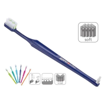 Зубна щітка Paro Swiss ortho brush ортодонтична м'яка з монопучковою насадкою
