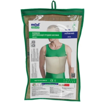 Мужской бандаж для фиксации грудной клетки Med Textile тип 4301 размер М